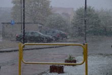 Intensywne opady śniegu w Suwałkach