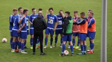 Wigry Suwałki - MOSP Białystok 2:2. Juniorzy starsi przeciwko rywalom i obojętności arbitra [foto]