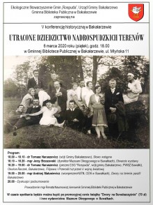 Utracone Dziedzictwo Nadrospudzkich Terenów. V Konferencja Historyczna w Bakałarzewie