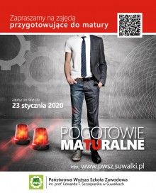 Zdaj maturę - PWSZ pomoże! Początek zajęć 23 stycznia