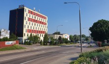 Skrzyżowanie Wojska Polskiego,  Łąkowej i Zastawie przy hotelu Hańcza. Rondo - druga próba