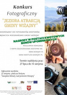 Gmina Wiżajny zaprasza do udziału w konkursie fotograficznym