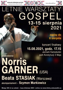 Suwalski Ośrodek Kultury zaprasza na Letnie Warsztaty Gospel z Norrisem Garnerem