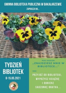 Bakałarzewo. Przyjdź do biblioteki, wypożycz książkę i odbierz bratka