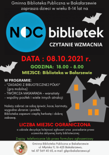 Wspólne gry, zabawy i nocowanie w bibliotece. Noc Bibliotek w Bakałarzewie