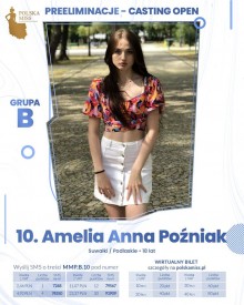 Suwalczanka Amelia Anna Poźniak startuje w konkursie Polska Miss. Zachęcamy do głosowania