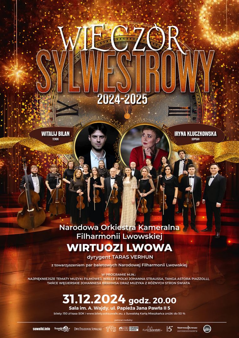 Wieczór Sylwestrowy 24/25. Narodowa Orkiestra Kameralna Filharmonii Lwowskiej Wirtuozi Lwowa