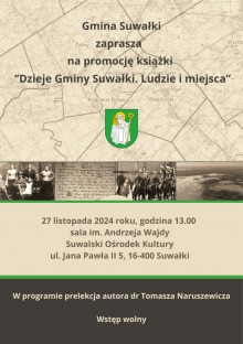 Promocja książki Dzieje Gminy Suwałki. Ludzie i miejsca T. Naruszewicza