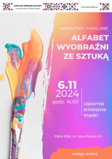 Alfabet wyobraźni ze sztuką – upiornie śmieszne maski