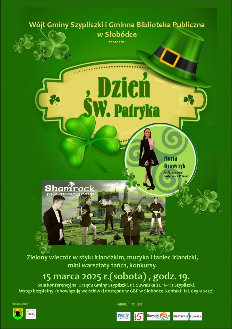 Dzień Świętego Patryka z grupą Shamrock w Szypliszkach