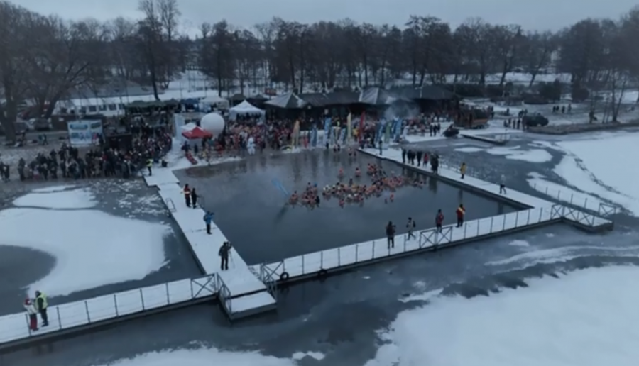 Wielkie morsowanie w zalewie. Stacja Pogodne Suwałki z lotu ptaka [wideo]