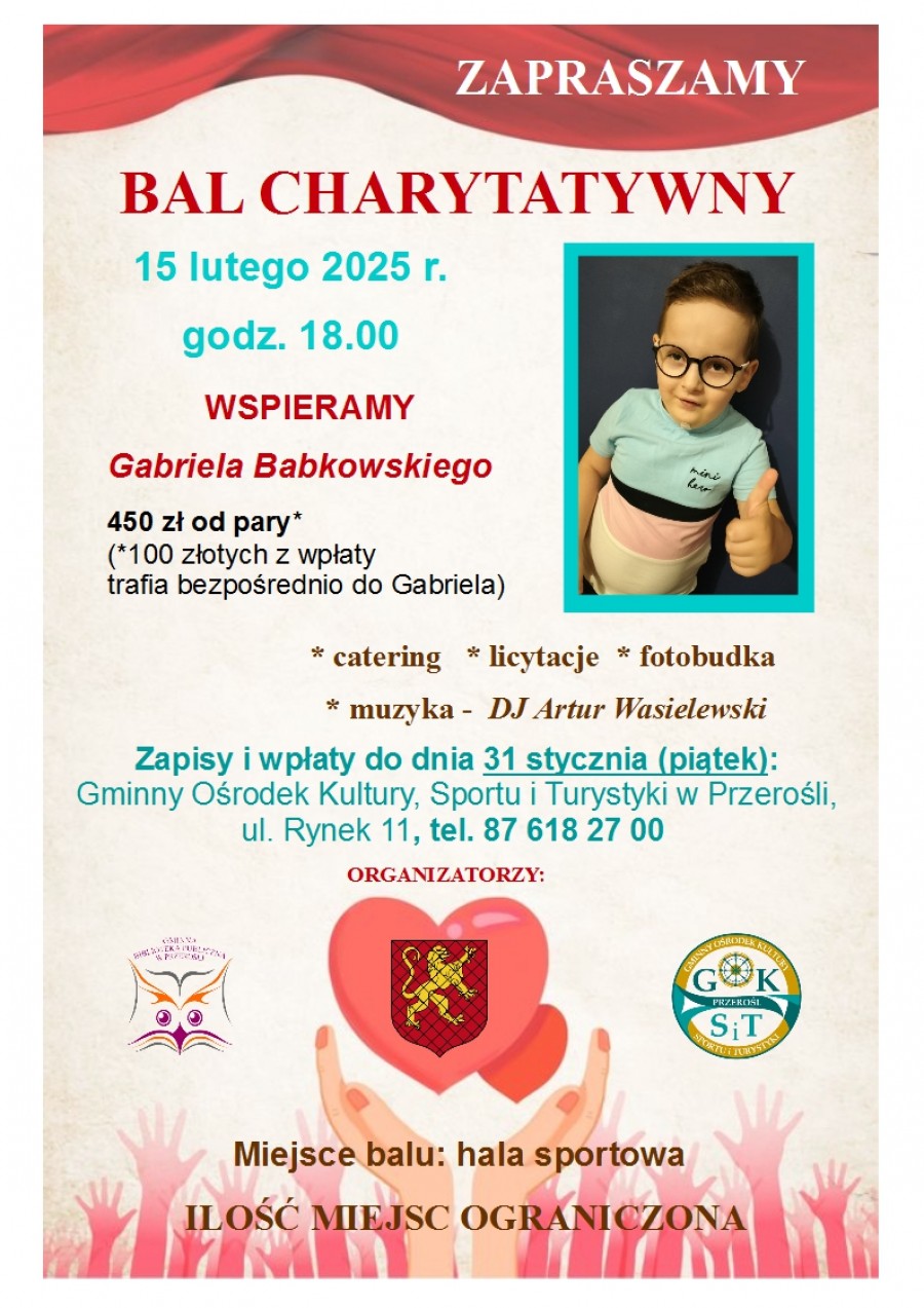 Bal Charytatywny dla Gabriela Babkowskiego